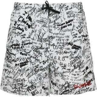 👉 Swimshort male wit Lettetrig Print Swimshorts