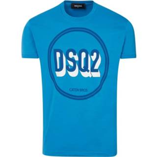 👉 Print T-shirt XL male blauw Dsq2 Logo