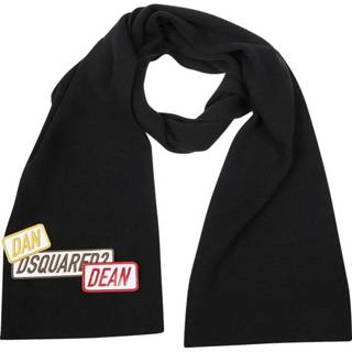 👉 Onesize male zwart Icon Scarf