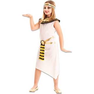 👉 Verkleedpak wit polyester Color-Wit meisjes Witbaard farao mt 92-104 cm 8423667150413