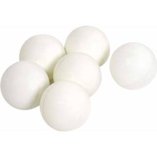 Tafeltennisbal wit kunststof Angel Sports Tafeltennisballen - 40 mm. 6 stuks 8716096000542
