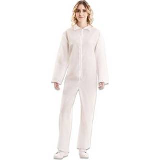 👉 Jumpsuit wit polyester Color-Wit vrouwen Witbaard kostuum dames maat M/L 8423667151519