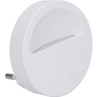 Nachtlamp wit kunststof - Rond met smart sensor 4000K neutraal Stopcontact lamp EU plug 3800157652537