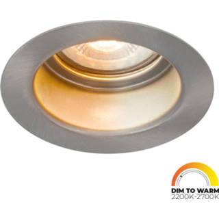 👉 Inbouwspot RVS aluminium Mari LED verzonken - 3.8 Watt Dim to Warm 2200-2700K module Dimbaar Lagere inbouwdiepte voor binnen en buiten 8720365441868