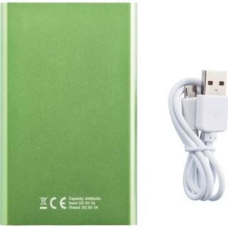 👉 Powerbank limoen aluminium One Size Color-Groen XD Collection 11 x 6,8 cm 4000 mAh lime 8714612092200