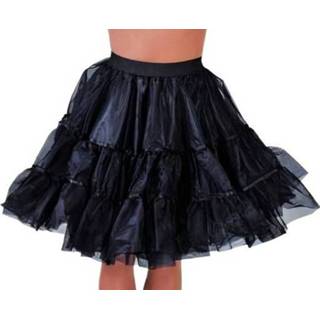 👉 Petticoat zwart polyester XL Color-Zwart vrouwen Magic Design middellang dames maat 5414349149187