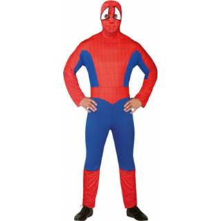 👉 Verkleedpak rood blauw polyester l Color-Rood mannen Fiestas Guirca Spiderman heren rood/blauw mt 8434077800065