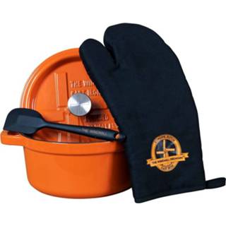 👉 Staal RVS One Size Color-Oranje oranje The Windmill braadpanset 22 cm staal/RVS 2,5 liter 4-delig 7107965905357