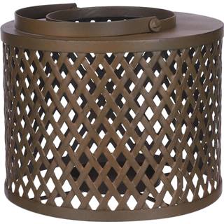 👉 Lantaarn bruin kunststof One Size Color-Bruin House of Seasons waxinekaars 30 x 24 cm 8718861839869