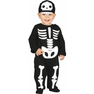 Verkleedpak zwart polyester Color-Zwart baby's Fiestas Guirca baby skelet mt 80-86 8434077870105