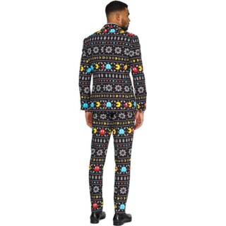 👉 Verkleedpak zwart polyester Color-Zwart mannen OppoSuits Pac-Man winter heren mt 46 8719874019347