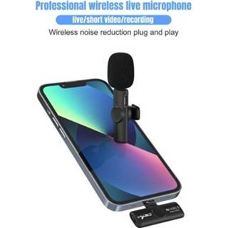 👉 Microphone HXSJ F18 2.4G Wireless Up to 20m Transmission Distance Plug and Play for Live Streaming Vlog Shooting iOS Devices