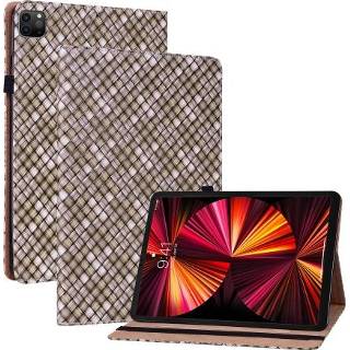 👉 Tablet case bruin leather active Kleur Weave Smart voor iPad Pro 11 2018/2021/2020 / Air 4 2020 (Bruin)