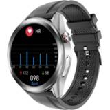 👉 Smartwatch zilver active W10 1,3 inch kleurenscherm smartwatch, IP67 waterdicht, ondersteuning temperatuurbewaking/hartslagbewaking/bloeddrukbewaking/bloedzuurstofbewaking/slaapbewaking (zilver)