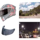 👉 Motorhelm zwart active Vizier Anti-Uv Windscherm Lens Voor AGV K1/K3SV/K5 (Thee Zwart)