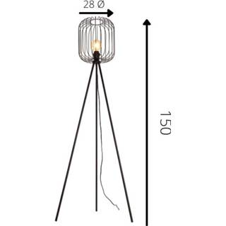 👉 Industriële vloerlamp metaal One Size Color-Zwart Macie 8720239804768