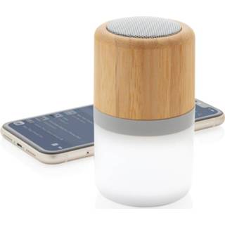 👉 Luidspreker bamboe ABS One Size Color-Naturel XD Collection speaker met licht bluetooth bamboe/ABS naturel 8714612118085