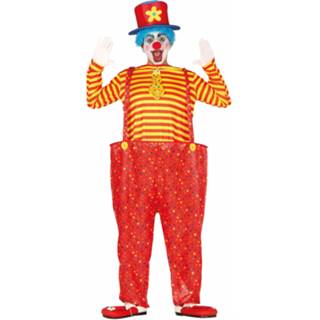 👉 Verkleedpak polyester l Color-Rood mannen geel rood Fiestas Guirca clown heren rood/geel mt 8434077886588