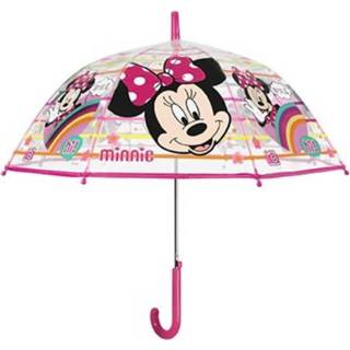 👉 Paraplu microfiber Color-Transparant One Size transparant Perletti Minnie Mouse junior 74 cm 8015831501338