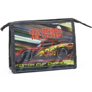 👉 Toilettas grijs Cars - Lightning McQueen Piston Cup 22x16x8cm 3609082909279