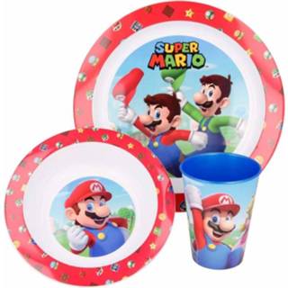 👉 Kinderservies wit kinderen 3-delig Super Mario - Mario, Luigi, Toad en Prinses Peach 8412497214495