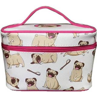 👉 Toilettas Toilettas/Make up tas - Opvouwbare beautycase Mopshond 19x12,5x12cm 5055071768378
