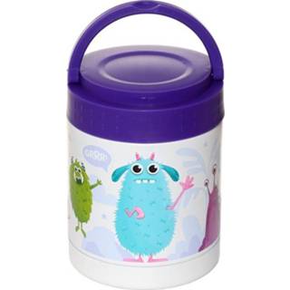 👉 RVS paars Thermospot/Lunchpot/Snackpot warm en koud 400ml - Monstarz verschillende monsters 5055071768248