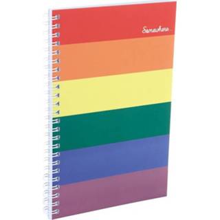 👉 Notitieboek multicolor A5 gelinieerd Regenboog 5055071771088