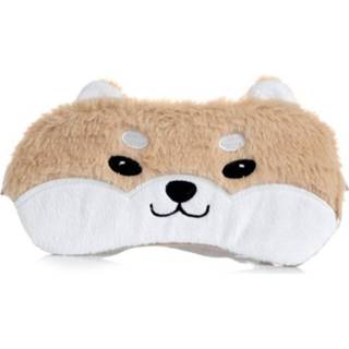 👉 Slaapmasker pluche bruin Slaapmasker/Oogmasker Shiba Inu Cutiemals 5055071770937