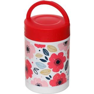 👉 RVS roze Thermospot/Lunchpot/Snackpot warm en koud 500ml - Klaprozen 5055071768132