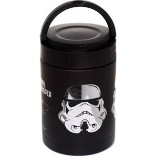 👉 Zwarte RVS zilver zwart Thermospot/Lunchpot/Snackpot warm en koud 500ml - The Original Stromtrooper met 5055071768521