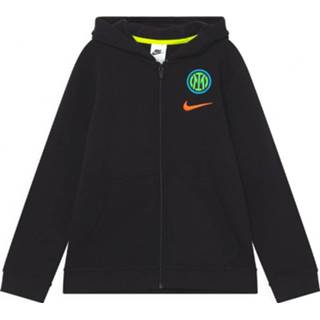 Hoodie zwart oranje age hoodies hip size kinderen Nike Inter Milan NSW Club 2021-2022 Kids
