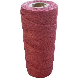 👉 Bindtouw rood stuks knutsel Jute van 75 m, 5411387002450