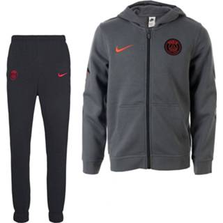 Trainingspak zwart rood trainingspakken kinderen Nike Paris Saint Germain NSW Fleece 2021-2022 Kids