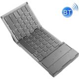 👉 Draadloos toetsenbord grijs active B066 78 toetsen Bluetooth multi-systeem universeel opvouwbaar met touchpad (Pearley Grey)