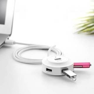 👉 Wit active UGREEN 4-poorts USB 2.0 HUB-splitter voor Mac, Windows, Linux-systemen PC / tablets, kabellengte: 50 cm (wit)