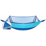 👉 Hangmat blauw active Outdoor Camping Anti-Mosquito Quick-Opening Hammock, Spec: Single Anti-rollover (Sky Blue)