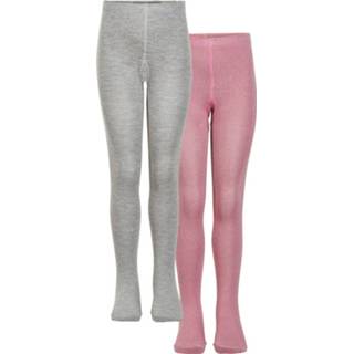 👉 Legging grijs roze katoen Color-Grijs meisjes Minymo leggings grijs/roze 2 stuks mt 128-134 5712672802183