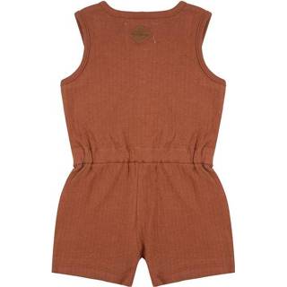 👉 Jumpsuit bruin katoen Color-Bruin meisjes Little Indians maat 12-18 maanden 8720365650918