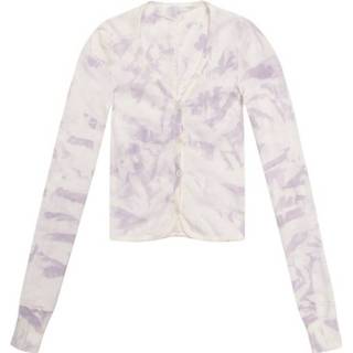 👉 L vrouwen wit Tie-dye top