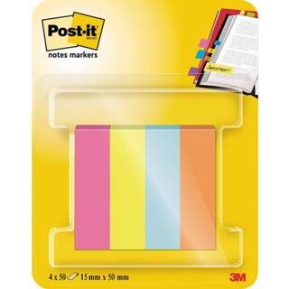 Houten blok stuks true blauw Post-it notes markers Poptimistic, ft 15 x 50 mm, blister met 4 blokjes van tabs 4054596927001