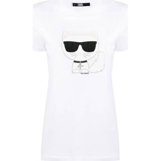 👉 Print T-shirt XL vrouwen wit Choupette