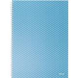 👉 Notitieboek blauw stuks notitieboeken Esselte Colour'Breeze met spiraalbinding, voor ft A4, geruit, 4049793075990