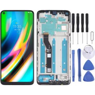 👉 Digitizer zwart active LCD-scherm en volledige montage met frame voor Motorola Moto G9 Plus XT2087-1 (zwart)