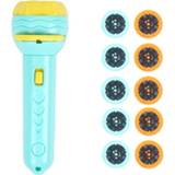 👉 Zaklamp groen active kinderen 3 sets Early Education Luminous Projection Flashlight, Specificatie: + 80 Patronen