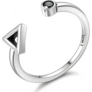 👉 Sterling zilveren ring active Geometrische beweging Open S925