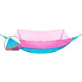 👉 Hangmat active Outdoor Camping Anti-Mosquito Quick-Opening Hammock, Spec: Double Anti-rollover (Pink+Blue)