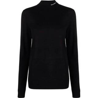 👉 L vrouwen zwart Logo Turtleneck