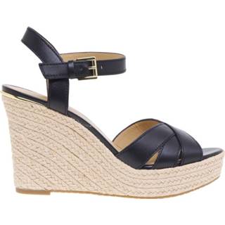 👉 Vrouwen zwart Zeppa Suzette wedge in corda con tomaia pelle