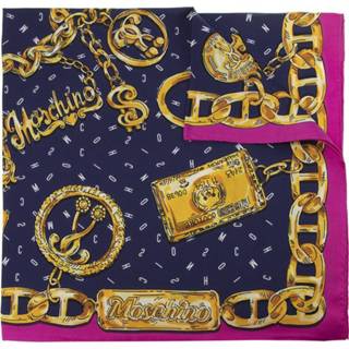 👉 Onesize vrouwen blauw Silk scarf